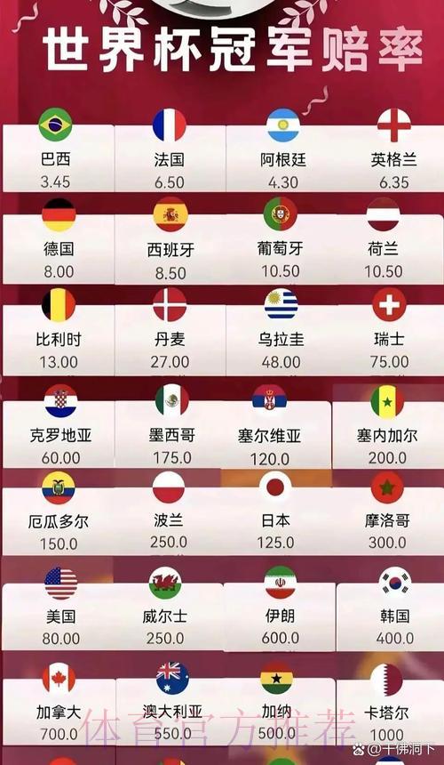 世界杯夺冠热门队伍赔率解析与前景展望 世界杯夺冠热门队伍赔率解析与前景展望
